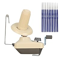 Yarn Winder, Yarn Ball Winder for Crocheting, Easy to Set Up and Use,Sturdy with,Including 10 Sizes Crochet Hooks Set (Gray)