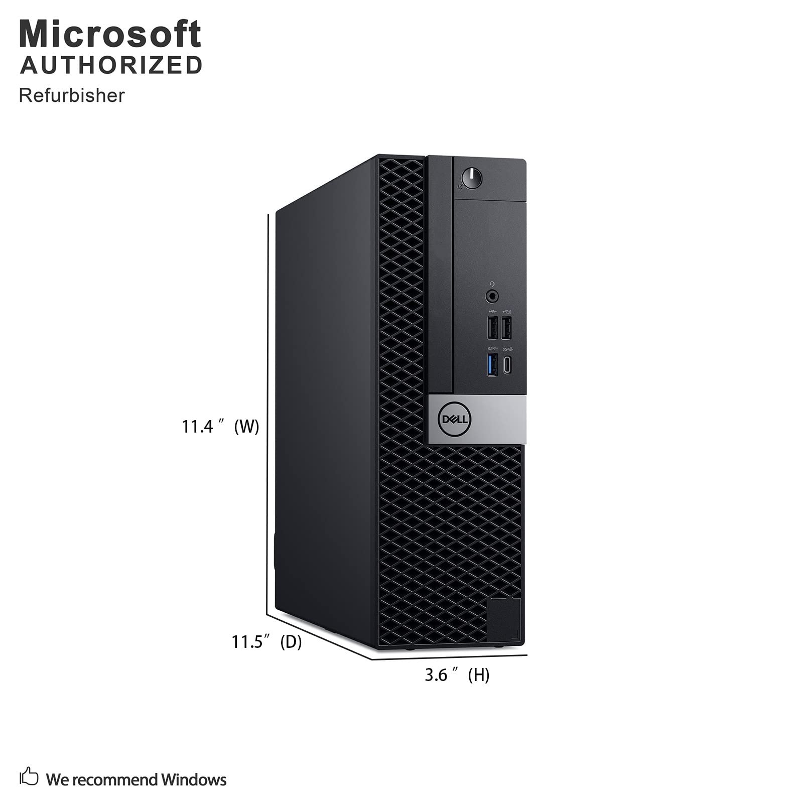 Dell Optiplex 7050 SFF Desktop PC Intel i7-7700 4-Cores 3.60GHz 32GB DDR4 1TB SSD WiFi BT HDMI Duel Monitor Support Windows 10 Pro Excellent Condition(Renewed)