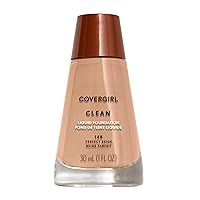 COVERGIRL Clean Liquid Foundation, Perfect Beige 148, Pack of 1
