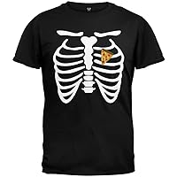 Old Glory Pizza Heart Skeleton Costume T-Shirt - X-Large Black