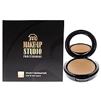 Make-Up Velvet Foundation - Silky Smooth Coverage - No Powder Needed - Handy Packaging With Mirror And Sponge - Ideal For On-The-Go - Cb2 Amber - 0.27 Oz