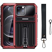 Case for iPhone 14 Pro Max with Kickstand, Military Grade Drop Protection Rugged Cover, Built-in Screen Protector, Heavy Duty Full Body Protective Case for iPhone 14 Pro Max,Red