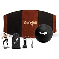 Yes4All Surf Balance Board Trainer- Balance on a Ball - 360 Degree Range of Motion for Advanced Balance Training, Core Strength, Fitness and All Sports Supports