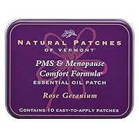 Natural Patches Of Vermont Rose Geranium PMS & Menopause Essential Oil Body Patches, 10-Count Tins