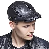 Golf Hunting Hat Cotton Hunting Cotton Polyester Hat Bird Hat Mens Flat Cap Leather Peak Newsboy Beret Hat Adjustable Driver Hunting Hat for Men Women Adjustable Driving Hat