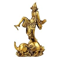 Feng Shui Ornaments Brass Monk Decoration Dragons Arhats, Buddha Statues, Home Crafts Auspicious Peaceful Buddha Gourd Decoration