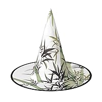 Mqgmzbamboo Bird Pattern Print Enchantingly Halloween Witch Hat Cute Foldable Pointed Novelty Witch Hat Kids Adults