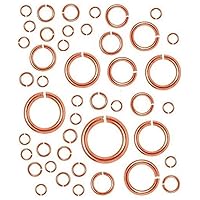 18 Ga Copper Open Jump Ring 10 Assorted Sizes 3.5 MM O/D ~ 10 MM O/D /100 of Each