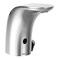 Moen 8554 M-Power Commercial Hands-Free Sensor Operated Single Mount Battery Powered Faucet with Manual on/off Override, Chrome