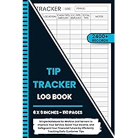 Tip Tracker Log Book: Simple Notebook for Waitres and Servers to Improve Your Service, Boost Your Income, and Safeguard Your Financial Future by Efficiently Tracking Daily Customer Tips