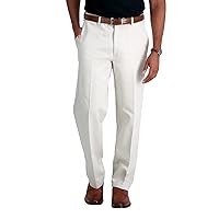 Haggar Mens Work To Weekend Hidden Expandable Waist No Iron Flat Front Casual-pants, String, 44W X 29L US
