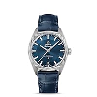 Omega Constellation Globemaster Blue Dial and Leather Strap Men's Watch