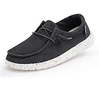 Hey Dude Women's Wendy L Black Size 7 | Women’s Shoes | Women’s Lace Up Loafers | Comfortable & Light-Weight
