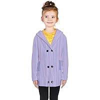 PattyCandy Girls Double Breasted Button Coat Adorable Fairytale and Unicorns Pattern Pocket Jacket Overcoat