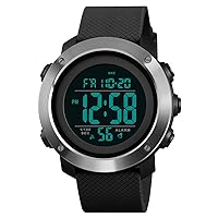 Large Face Men's Digital Sports Watch Waterproof Wrist Watches Men with Stopwatch Alarm LED Back Light