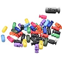 SGH PRO Cord Lock stoppers toggles Heavy Duty Spring No Slip Thick Plastic 17 Pack 7.2mm Hole Diameter fit 550lb 750lb Paracord Flat Ends easy to compress for draw string pants shoe slip proof surface 