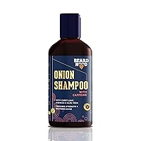BEARDHOOD Onion Shampoo With Caffeine For Hair Growth & Hairfall Control - Sulfate & Paraben Free, 200ml