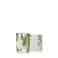 Thymes Frasier Fir Pine Needle Votive Candle - Scented Candle with Notes of Siberian Fir, Cedarwood, and Sandalwood - Holiday Candle with a Luxury Home Fragrance (2 oz)