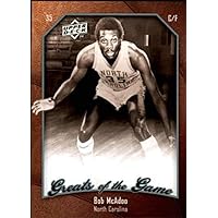 2009-10 Upper Deck Greats of the Game Basketball #64 Bob McAdoo North Carolina Tar Heels Official NCAA Trading Card From The UD Company