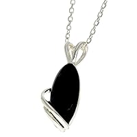 925 Sterling Silver & Genuine Baltic Amber Oval Modern Designer Pendant - Chain not included - GL271