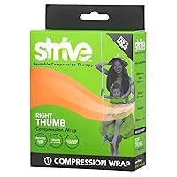 Strive Right Thumb Compression Wrap, Joint Pain Relief and Muscle Recovery for Sports and More, For Men or Women, Reusable, Made in the USA