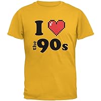 Old Glory I Heart The 90s Gold Adult T-Shirt - X-Large