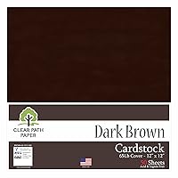 Clear Path Paper - Dark Brown Cardstock - 12 x 12 inch - 65Lb Cover - 50 Sheets