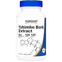 Nutricost Yohimbe Bark Extract 450mg (9mg Yohimbine Alkaloids), 120 Capsules - Extra Strength, Gluten Free, Non-GMO