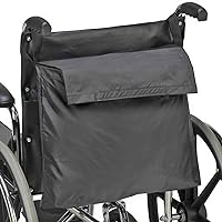 DMI Wheelchair Bag Provides Storage on Wheelchairs and Transport Chairs for Elderly and Disabled, FSA HSA Eligible, Straps for Quick and Easy Install, Black