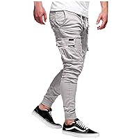 Sweatpants for Men,Mens Cargo Pants Casual Sweatpant Fashion Joggers Sport Long Pants Slim Fit Drawstring Trouser