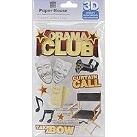 Paper House Productions STDM-0057E 3D Cardstock Stickers, Drama Club (3-Pack)
