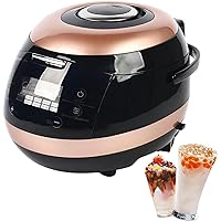 Tapioca Maker, 5 L Automatic Pearl Pot with Handle and Warmer Timing Function, Non-Stick Liner and Multiple Modes Optional, 900 G Pearl/Time, for Dessert Stores, Home, Coffee Shop
