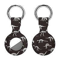 Dinosaur Skeleton in The Dark Anti-Scratch Protective Case Cover Compatible with AirTag with Keychain 1PCS