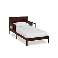Brookside Toddler Bed In Espresso, Greenguard Gold Certified, JPMA Certified, Low To Floor Design, Non-Toxic Finish, Safety Rails, Made Of Pinewood