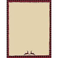 Great Papers! Buffalo Red Reindeer Holiday Letterhead, 8.5