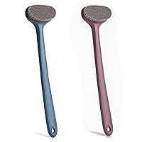Back Scrubber for Shower for Men Women Elderly, Bath Brush, Body Brush (15'', Blue & Purple)