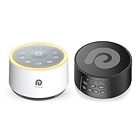 Dreamegg D1 Bundle with D3 Pro Sleep Sound Machine, Rechargeable White Noise Machine for Sleeping, 29 HiFi Sound, Battery or Adapter, Auto-Off Timer, Portable Sound Machine for Baby Adult Home Travel