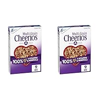 Cheerios Multi Grain Cheerios Heart Healthy Cereal, 9 OZ Cereal Box (Pack of 2)