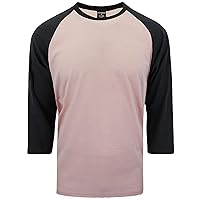 Men's Baseball Raglan Tee Shirt 3/4 Sleeves Jersey