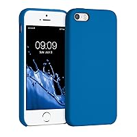 kwmobile Case Compatible with Apple iPhone SE (1.Gen 2016) / iPhone 5 / iPhone 5S Case - TPU Silicone Phone Cover with Soft Finish - Blue Reef
