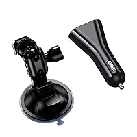 BOBLOV M7/M7 Pro Car Suction Set, Car Suction Mount ONLY for M7/M7 Pro Body Worn Camera, ONLY Included a Car Mount and a Car Charger, Dash Car Mode, Dash Camera Accessories (Camera NOT Included)