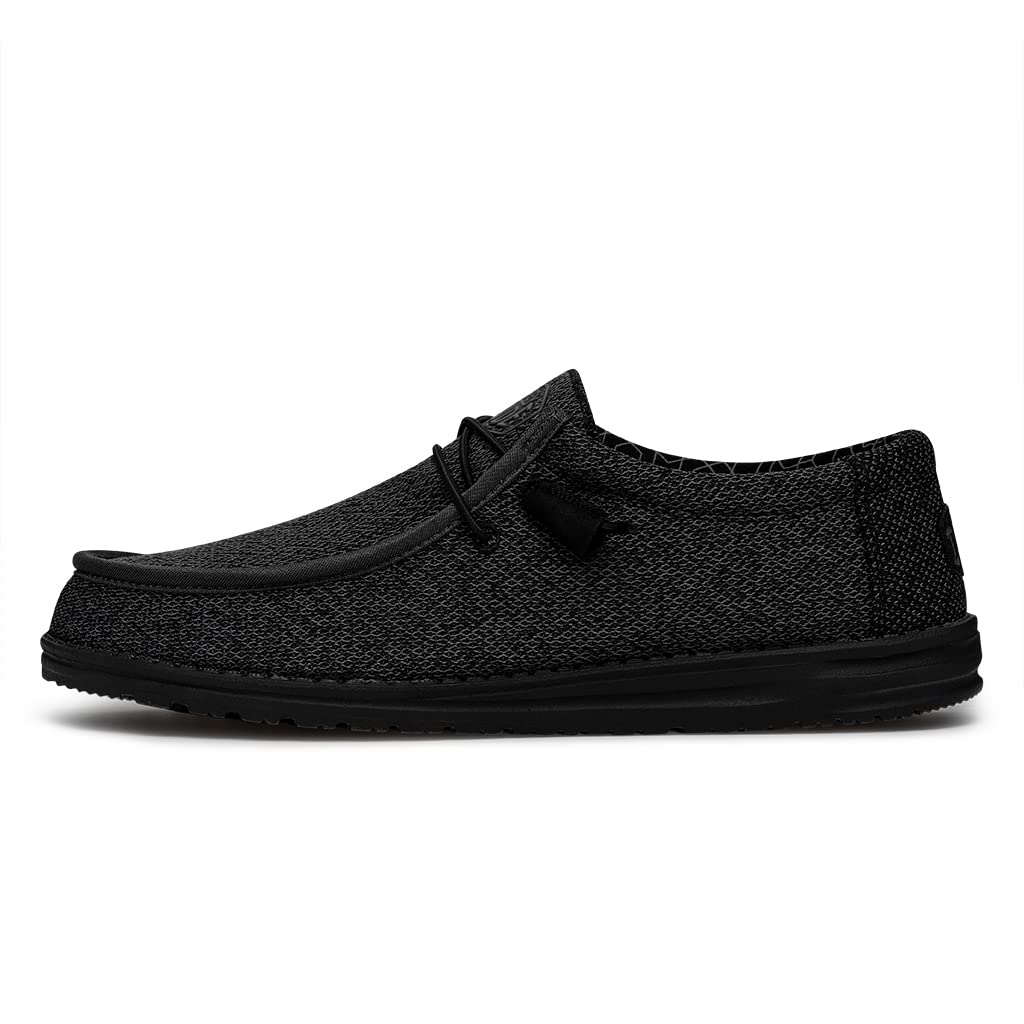 Hey Dude Men's Wally Sox Onyx Multiple Colors | Men’s Shoes | Men's Lace Up Loafers | Comfortable & Light-Weight