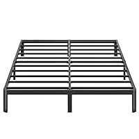 10 Inch Queen Bed Frame with Rounded Corner Legs, Heavy Duty Metal Queen Platform Bed Frame with Steel Slats Support, No Box Spring Needed, Noise Free, Easy Assembly