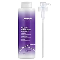 Joico Color Balance Purple Shampoo | For Cool Blonde or Gray Hair | Eliminate Brassy Yellow Tones | Boost Color Vibrancy & Shine | UV Protection | With Rosehip Oil & Green Tea Extract