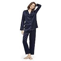 Silk Pajamas for Women Pure Full Length Long 22 Momme 100% Mulberry Silk Luxury