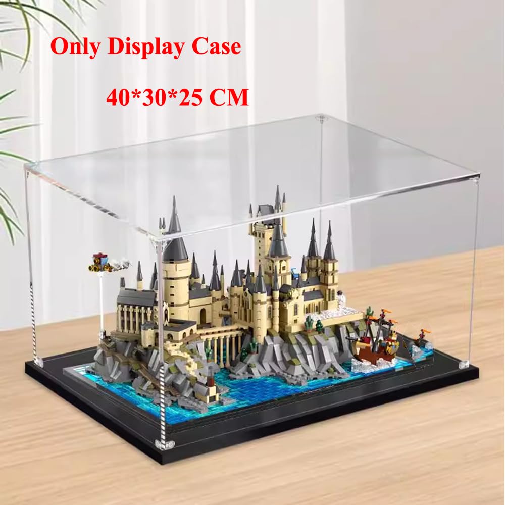 T-Club Acrylic Display Case for Lego 76419 Dustproof Clear Display Box Showcase for (Hogwarts Castle and Grounds) (Building Block Model is NOT Included !) (2 MM Thickness)