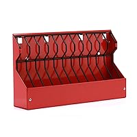EMENTOL 11 Slots Plier Organizer Rack, Mounts on a Pegboard, Special Tilt Feature, Red/Black, for Toolbox Drawer or Workbench