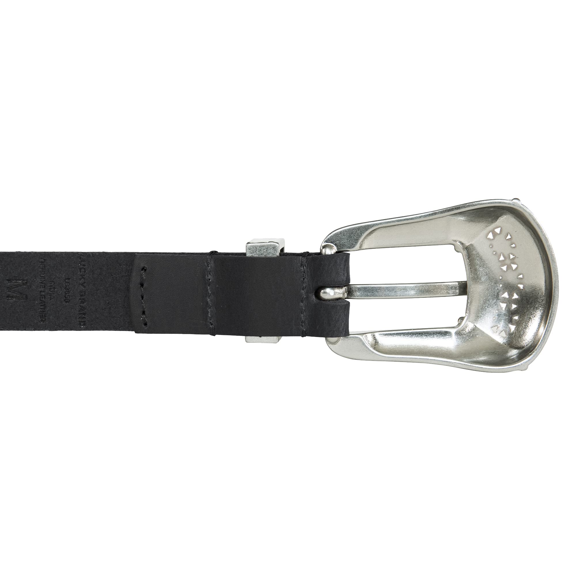Lucky Brand Women's Leather Belt with Western Buckle Set