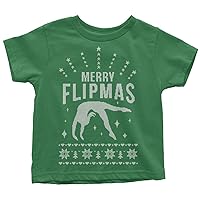 Threadrock Little Girls' Merry Flipmas Gymnastics Ugly Christmas Toddler T-Shirt