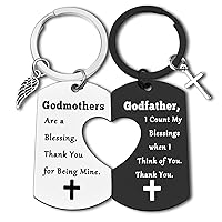Godparent Gifts from Godchild Baptism Will You Be My Godmother/Godfather Keychain Set Godparent Proposal Gifts Christening Gift Godparents Announcement Jewelry First Communion Gift for Godparent